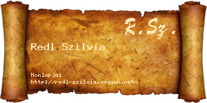 Redl Szilvia névjegykártya